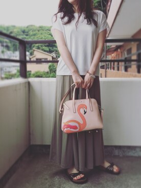 「DHOLIC（ディーホリック）のアイテム（ブレスレット）」を使った、まっこさん（レディース・157cm）の夏コーディネート