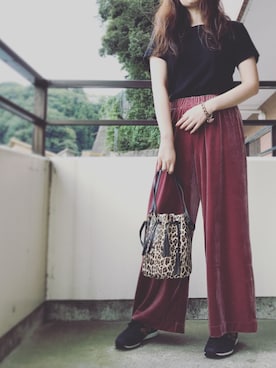 「DHOLIC（ディーホリック）のアイテム（ブレスレット）」を使った、まっこさん（レディース・157cm）の秋コーディネート