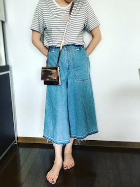 「MONKI（モンキ）のアイテム（バッグ）」を使った、まっこさん（レディース・157cm）の夏コーディネート