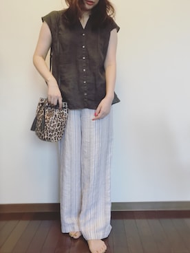 「アイテム（ピアス（片耳用））」を使った、まっこさん（レディース・157cm）の秋コーディネート