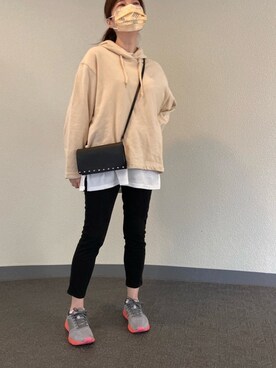 「ASICS（アシックス）のアイテム（スニーカー）」を使った、まっこさん（レディース・157cm）の秋コーディネート
