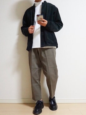 「RAGEBLUE（レイジブルー）のアイテム（その他シューズ）」を使った、一寸さん（メンズ・164cm）の秋コーディネート