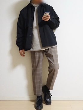 「RAGEBLUE（レイジブルー）のアイテム（その他シューズ）」を使った、一寸さん（メンズ・164cm）の冬コーディネート