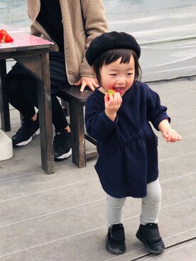 「1歳半」｜「アイテム（その他）」を使った、yuzuaoさん（キッズ・80cm）の春コーディネート