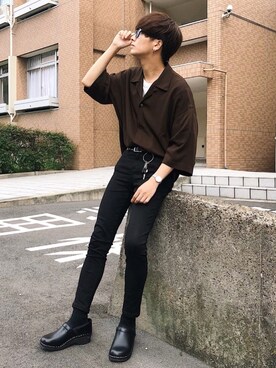 「UNIQLO（ユニクロ）のWOMEN ウルトラストレッチジーンズ（デニムパンツ）」を使った、satoshiさん（メンズ・173cm）の夏コーディネート