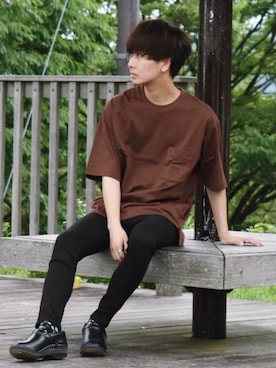 「UNIQLO（ユニクロ）のWOMEN ウルトラストレッチジーンズ（デニムパンツ）」を使った、satoshiさん（メンズ・172cm）の夏コーディネート