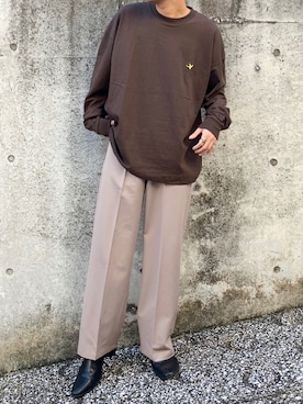 「Adoon plain（アドーンプレーン）のアイテム（パンツ）」を使った、satoshiさん（メンズ・172cm・20代）の秋コーディネート