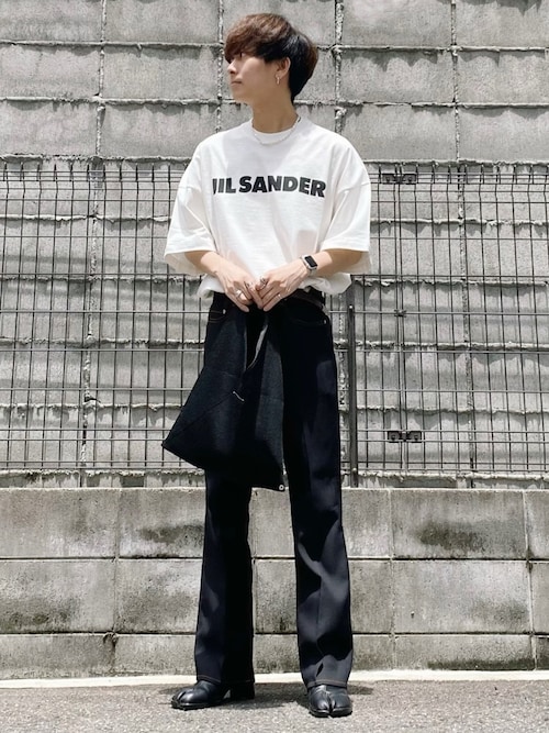 新品 S JIL SANDER 22aw 胸ロゴTシャツ 黒 4493 - agedor.ma