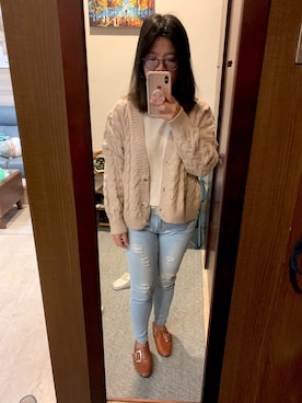 「アイテム（ローファー、オレンジ系）」を使った、Judy🇹🇼さん（レディース・152cm）の秋コーディネート