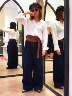 「Antgauge（アントゲージ）のアイテム」を使った、ぎずもさん（レディース・153cm）の春コーディネート