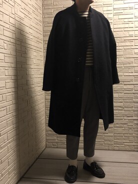「unfil（アンフィル）のアイテム（ジャケット/アウター）」を使った、FUKUさん（メンズ・172cm）の冬コーディネート