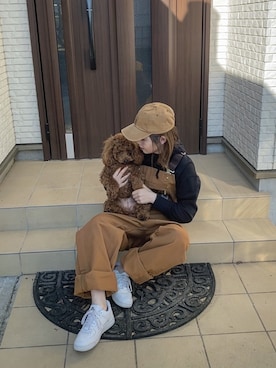 「Carhartt（カーハート）のカーハート ストラップバックキャップ ODESSA  CHARHARTT（キャップ）」を使った、しほさん（レディース・164cm）の冬コーディネート