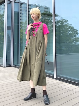 「Gregory」｜「アイテム（ワンピース/ドレス）」を使った、HALHIさん（レディース・161cm）の春コーディネート