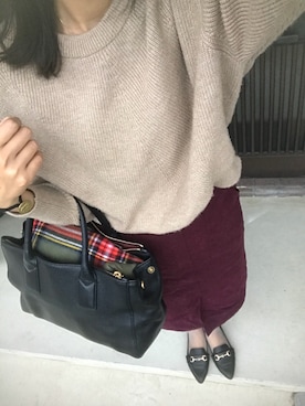 「MARC JACOBS（マークジェイコブス）のアイテム（ハンドバッグ）」を使った、bubuさん（レディース・163cm）の秋コーディネート