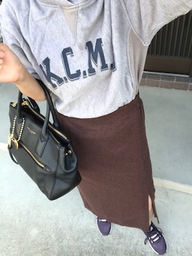 「MARC JACOBS（マークジェイコブス）のアイテム（ハンドバッグ）」を使った、bubuさん（レディース・163cm）の秋コーディネート