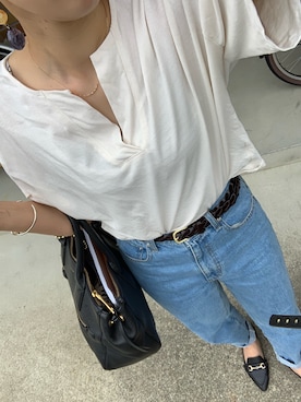 「MARC JACOBS（マークジェイコブス）のアイテム（ハンドバッグ）」を使った、bubuさん（レディース・163cm）の春コーディネート
