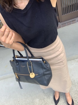 「MARC JACOBS（マークジェイコブス）のアイテム（ハンドバッグ）」を使った、bubuさん（レディース・163cm）の夏コーディネート