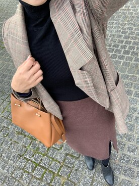 「AVAN LILY（アヴァンリリィ）のアイテム（ジャケット/アウター）」を使った、bubuさん（レディース・163cm）の秋コーディネート