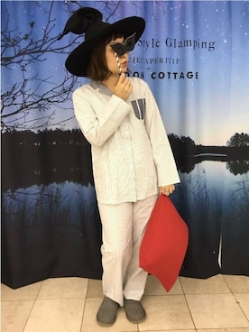 「ハロウィン」｜「アイテム（ルームウェア）」を使った、キッドブルーさん（レディース・160cm）の秋コーディネート