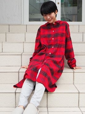 「KID BLUE（キッドブルー）のアイテム（ルームウェア/パジャマ）」を使った、キッドブルーさん（レディース・152cm）の冬コーディネート