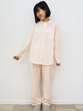 「アイテム（ルームウェア）」を使った、キッドブルーさん（レディース・153cm）の春コーディネート