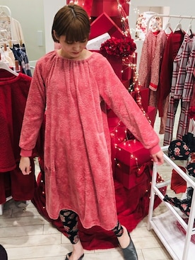 「アイテム（ルームウェア/パジャマ）」を使った、キッドブルーさん（レディース・164cm）の冬コーディネート