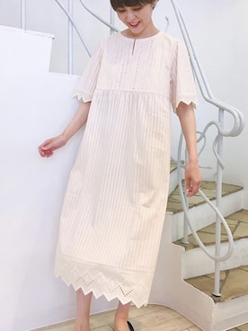 「刺繍」｜「アイテム（ルームウェア/パジャマ）」を使った、キッドブルーさん（レディース・164cm）の春コーディネート