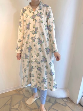 「アイテム（ルームウェア）」を使った、キッドブルーさん（レディース・164cm）の春コーディネート