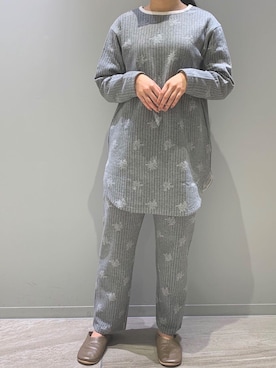 「中綿」｜「アイテム（ルームウェア）」を使った、キッドブルーさん（レディース・158cm）の冬コーディネート