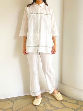 「アイテム（ルームウェア）」を使った、キッドブルーさん（レディース・160cm）の春コーディネート