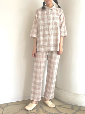 「アイテム（ルームウェア）」を使った、キッドブルーさん（レディース・160cm）の春コーディネート