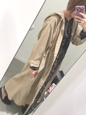 「RETRO GIRL（レトロガール）のアイテム（トレンチコート）」を使った、yさん（レディース・155cm）の冬コーディネート