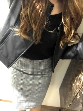 「rienda（リエンダ）のアイテム（ノーカラージャケット）」を使った、k♡さん（レディース・154cm）の春コーディネート