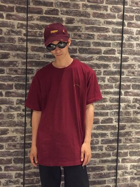 「MYne（マイン）のアイテム（キャップ）」を使った、KIKAKUさん（メンズ・175cm）の夏コーディネート