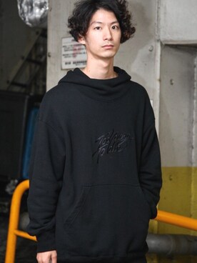 KIKAKUさんの「【MYne】刺繍タートルフーデットビックプルオーバー/embroidery turtle hooded big pullover」を使ったコーディネート