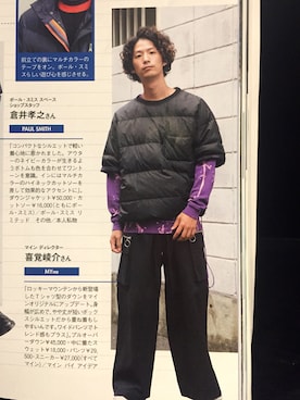 「MYne（マイン）のアイテム（スウェット）」を使った、KIKAKUさん（メンズ・175cm）の秋コーディネート