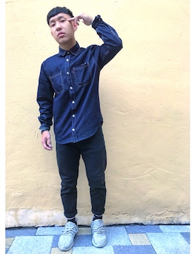 「Levi's（リーバイス）のアイテム（フォーマルスーツ/小物）」を使った、Hongさん（メンズ・164cm）の秋コーディネート