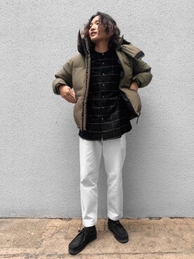 「RECOMMEND  ITEM STYLING」｜「アイテム（モカシン/デッキシューズ）」を使った、Haruto Fukushimaさん（メンズ・170cm）の冬コーディネート