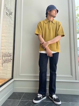 「MONKEY TIME（モンキータイム）のアイテム」を使った、Haruto Fukushimaさん（メンズ・170cm）の春コーディネート