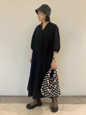 「RECOMMEND  ITEM STYLING」｜「アイテム（帽子）」を使った、Miyu Takedaさん（レディース・161cm）の秋コーディネート