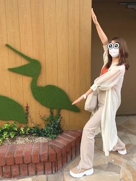 「Chico（チコ）のアイテム（シャツワンピース）」を使った、kotomiさん（レディース・161cm）の夏コーディネート