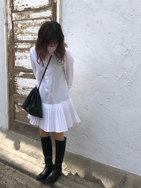 「STYLENANDA（スタイルナンダ）のアイテム（ブーツ）」を使った、yuzuさん（レディース・164cm）の夏コーディネート