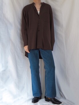 「GUコーデ」｜「アイテム（スリッポン）」を使った、hiroさん（メンズ・180cm）の春コーディネート