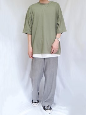 「Adoon plain（アドーンプレーン）のアイテム（アクセサリー）」を使った、hiroさん（メンズ・180cm）の春コーディネート