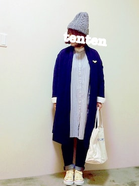 「CONVERSE（コンバース）のconverse（コンバース） ALL STAR OX（オールスターOX）（スニーカー）」を使った、tentenさん（レディース・154cm）の春コーディネート