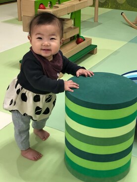 「Mania（マニア）のアイテム」を使った、✳︎kaori✳︎さん（キッズ・70cm）の春コーディネート