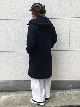 「GU（ジーユー）のアイテム（ダッフルコート）」を使った、Kenjiman Jrさん（メンズ・165cm）の冬コーディネート