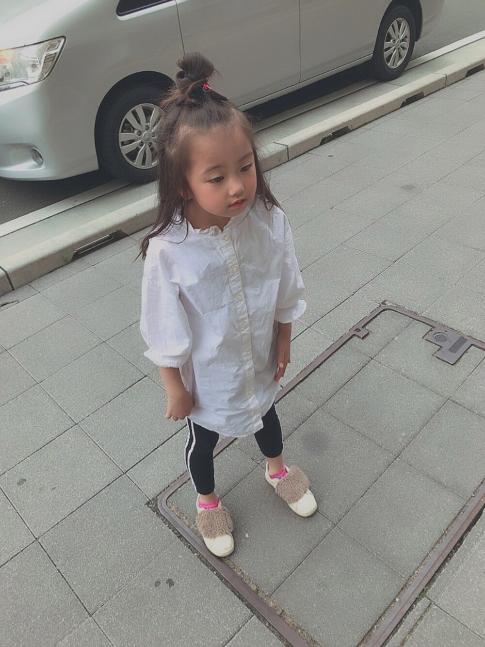 「カラオケデート」｜「petit mainのアイテム（その他、ホワイト系）」を使った、airaさん（キッズ・120cm）の夏コーディネートの1枚目の写真