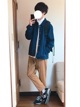 「SEVENDAYS=SUNDAY（セブンデイズサンデイ）のアイテム（ナイロンジャケット）」を使った、ゆづきさん（メンズ・173cm）の秋コーディネート