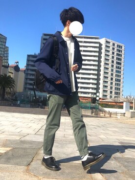 「SEVENDAYS=SUNDAY（セブンデイズサンデイ）のアイテム（ナイロンジャケット）」を使った、ゆづきさん（メンズ・173cm）の春コーディネート